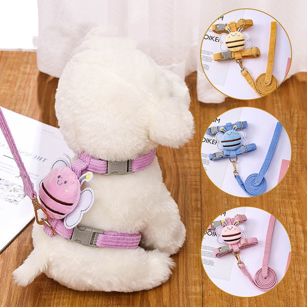 HKM-6641213 Adjustable Pet Traction Vest with Rope for Small Dogs - Multiple Colors Available