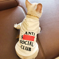 HKM-6643773 Cozy Cotton Letter Print Dog Sweatshirt for Small Breeds