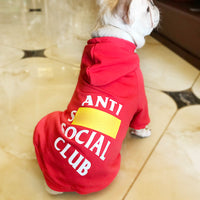 HKM-6643773 Cozy Cotton Letter Print Dog Sweatshirt for Small Breeds