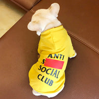 HKM-6643773 Cozy Cotton Letter Print Dog Sweatshirt for Small Breeds