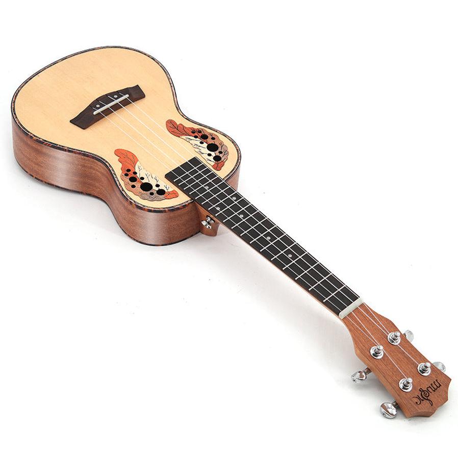 HKM-664467 23-Inch Spruce Ukulele with Grape Hole Design
