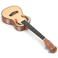 HKM-664467 23-Inch Spruce Ukulele with Grape Hole Design