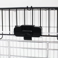 HKM-6645053 2-Level Small Animal Cage with Wheels for Rabbits, Ferrets, and Chinchillas, Indoor Hutch with Access Doors and Platforms