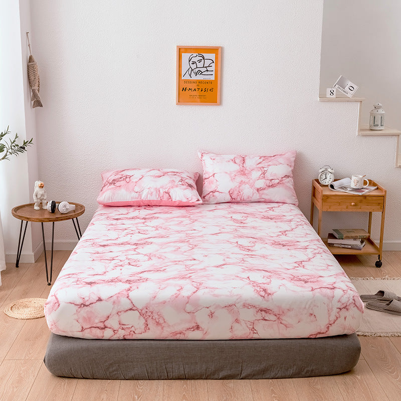 HKM-664531 Geometric Pattern Polyester Fiber Protective Bed Cover in Multiple Sizes