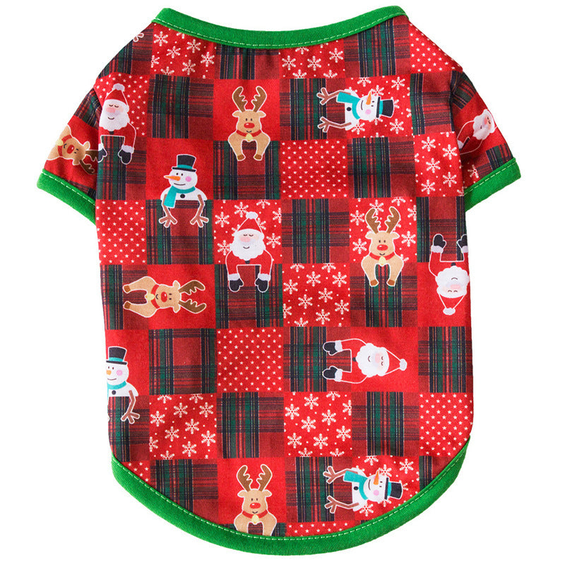 HKM-6645821 Festive Cotton Pet Clothes for Cats - Casual Two-Legged Styles in Various Holiday Designs