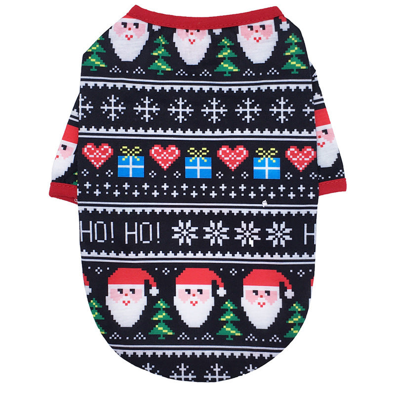 HKM-6645821 Festive Cotton Pet Clothes for Cats - Casual Two-Legged Styles in Various Holiday Designs