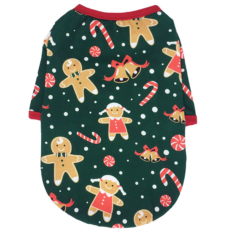 HKM-6645821 Festive Cotton Pet Clothes for Cats - Casual Two-Legged Styles in Various Holiday Designs