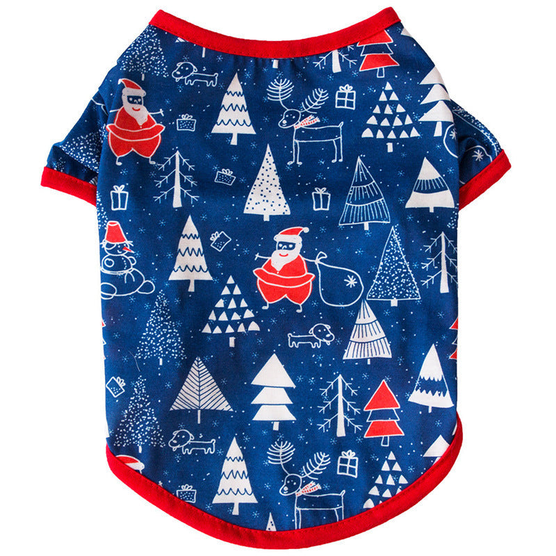 HKM-6645821 Festive Cotton Pet Clothes for Cats - Casual Two-Legged Styles in Various Holiday Designs