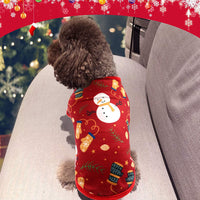 HKM-6645821 Festive Cotton Pet Clothes for Cats - Casual Two-Legged Styles in Various Holiday Designs