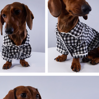 HKM-6645949 Casual British-Style Plaid Pajamas for Pets - Comfortable Everyday Wear for Dogs and Cats