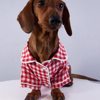 HKM-6645949 Casual British-Style Plaid Pajamas for Pets - Comfortable Everyday Wear for Dogs and Cats