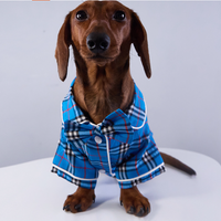 HKM-6645949 Casual British-Style Plaid Pajamas for Pets - Comfortable Everyday Wear for Dogs and Cats