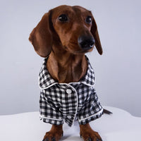 HKM-6645949 Casual British-Style Plaid Pajamas for Pets - Comfortable Everyday Wear for Dogs and Cats