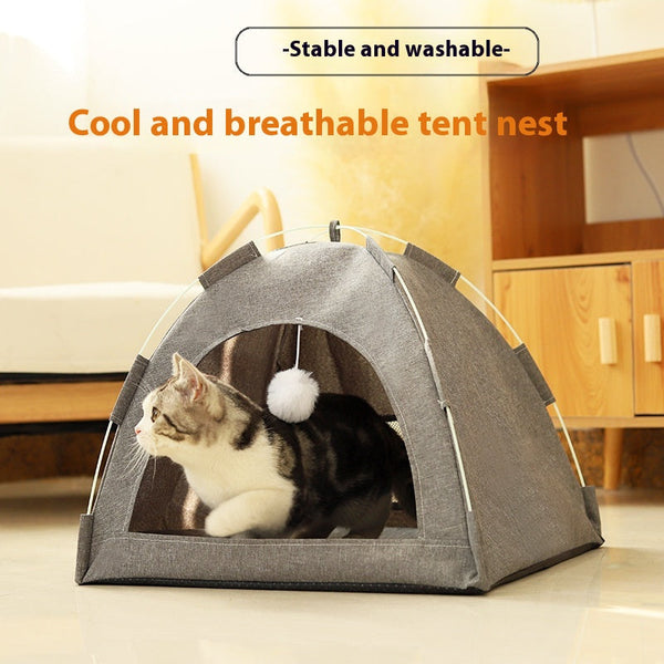 HKM-6646205 Breathable Tent Nest for Cats and Dogs - Indoor/Outdoor Universal Pet Bed in Multiple Colors