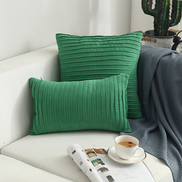 HKM-664659 Nordic Simple Suede Vertical Cushion Cover, Plush PP Cotton, Plain Design