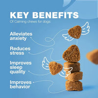 HKM-6647229 Calming Chews for Dogs with Hemp Seed Oil, Chamomile, and Valerian Root for Anxiety Relief