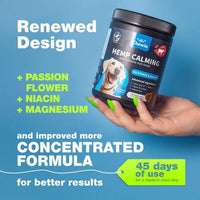 HKM-6647229 Calming Chews for Dogs with Hemp Seed Oil, Chamomile, and Valerian Root for Anxiety Relief