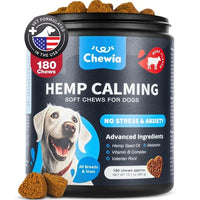 HKM-6647229 Calming Chews for Dogs with Hemp Seed Oil, Chamomile, and Valerian Root for Anxiety Relief