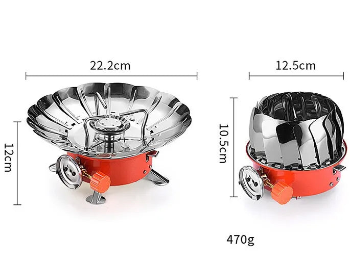 HKM-664723 Portable Folding Camping Gas Stove - One Burner for Outdoor Cooking