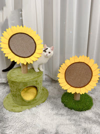 HKM-6647357 Large Cat Scratching Board and Nest - Natural Sisal with Plush, Felt, and Composite Materials