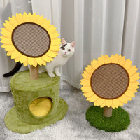 HKM-6647357 Large Cat Scratching Board and Nest - Natural Sisal with Plush, Felt, and Composite Materials
