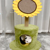 HKM-6647357 Large Cat Scratching Board and Nest - Natural Sisal with Plush, Felt, and Composite Materials