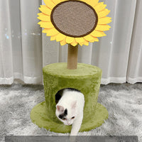 HKM-6647357 Large Cat Scratching Board and Nest - Natural Sisal with Plush, Felt, and Composite Materials