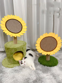 HKM-6647357 Large Cat Scratching Board and Nest - Natural Sisal with Plush, Felt, and Composite Materials