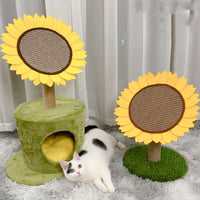 HKM-6647357 Large Cat Scratching Board and Nest - Natural Sisal with Plush, Felt, and Composite Materials
