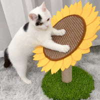 HKM-6647357 Large Cat Scratching Board and Nest - Natural Sisal with Plush, Felt, and Composite Materials