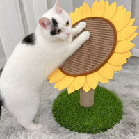 HKM-6647357 Large Cat Scratching Board and Nest - Natural Sisal with Plush, Felt, and Composite Materials