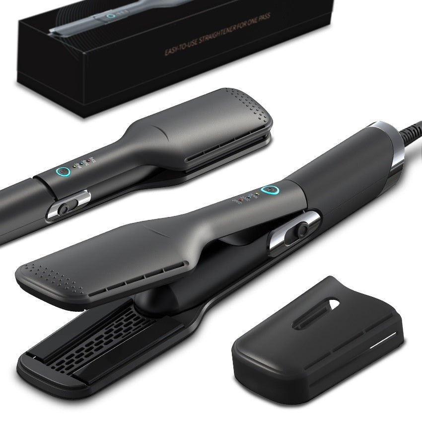 HKM-664787 Two-in-One Hair Dryer and Straightener for Wet and Dry Use - 300W Dual-Function Electric Styling Tool