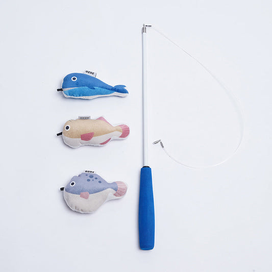 HKM-664851 Retractable Cat Teaser Toy with Molar Teeth Design