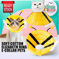 HKM-6648637 Soft Bee-Shaped Cat Cone Collar for Comfortable Recovery and Protection