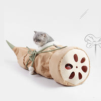 HKM-6648765 Folding Semi-Enclosed Cat Litter Hammock - Durable Cloth Pet Nest with Two Color Options