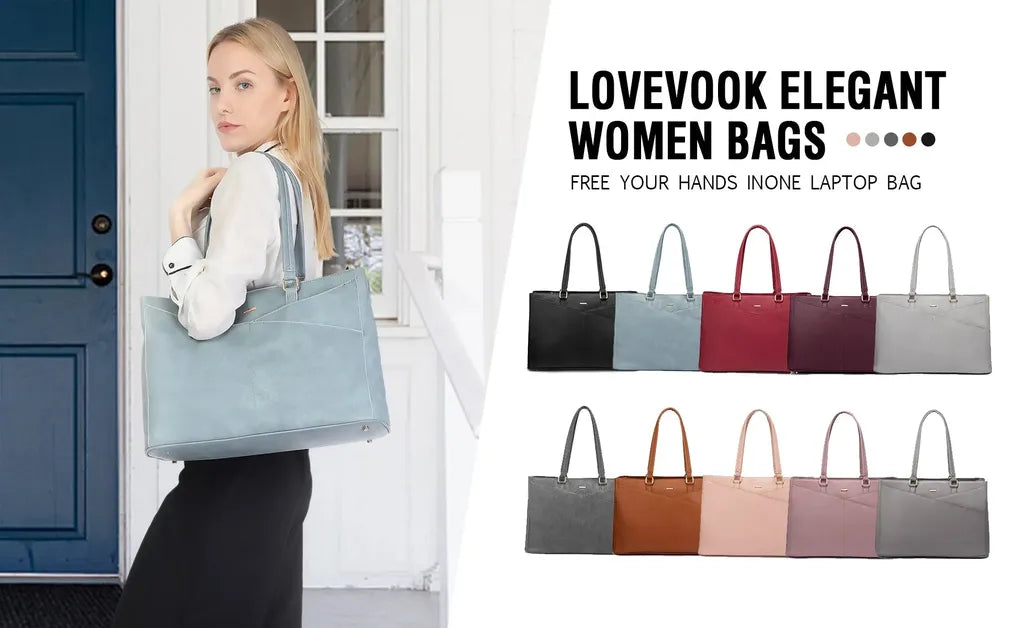 HKM-664915 Elegant 15.6 Inch Laptop Handbag for Women - Stylish Office and Business Tote with Large Capacity