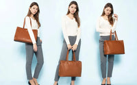 HKM-664915 Elegant 15.6 Inch Laptop Handbag for Women - Stylish Office and Business Tote with Large Capacity