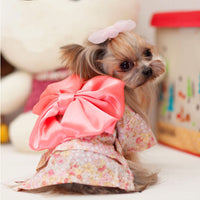 HKM-6649533 Cherry Pink and Charm Black Japanese Kimono Style Pet Clothes for Cats and Dogs