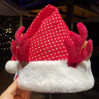 HKM-664979 Festive Plush Christmas Hat Collection with Fun Designs and Colors