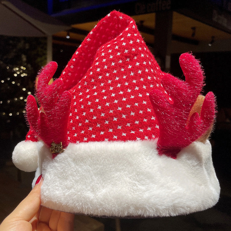 HKM-664979 Festive Plush Christmas Hat Collection with Fun Designs and Colors