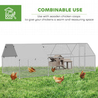 HKM-6650813 Large Chicken Coop Run with Waterproof Roof and UV Protection for Poultry