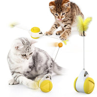 HKM-6650941 Balance Swing Car Cat Toy - Interactive Plastic Playmate for Engaging Feline Fun