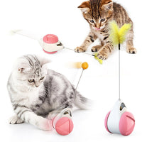 HKM-6650941 Balance Swing Car Cat Toy - Interactive Plastic Playmate for Engaging Feline Fun