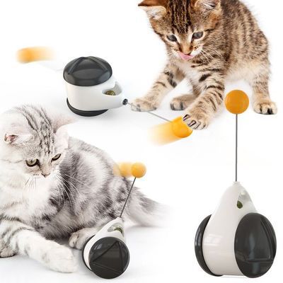 HKM-6650941 Balance Swing Car Cat Toy - Interactive Plastic Playmate for Engaging Feline Fun