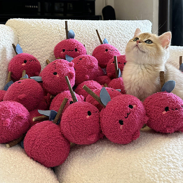 HKM-6651965 Plush Onion Red Cat Bite Molar Rod Toy for Dental Chewing and Play