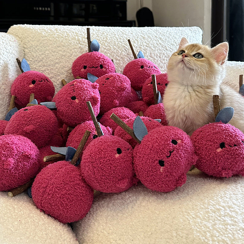 HKM-6651965 Plush Onion Red Cat Bite Molar Rod Toy for Dental Chewing and Play