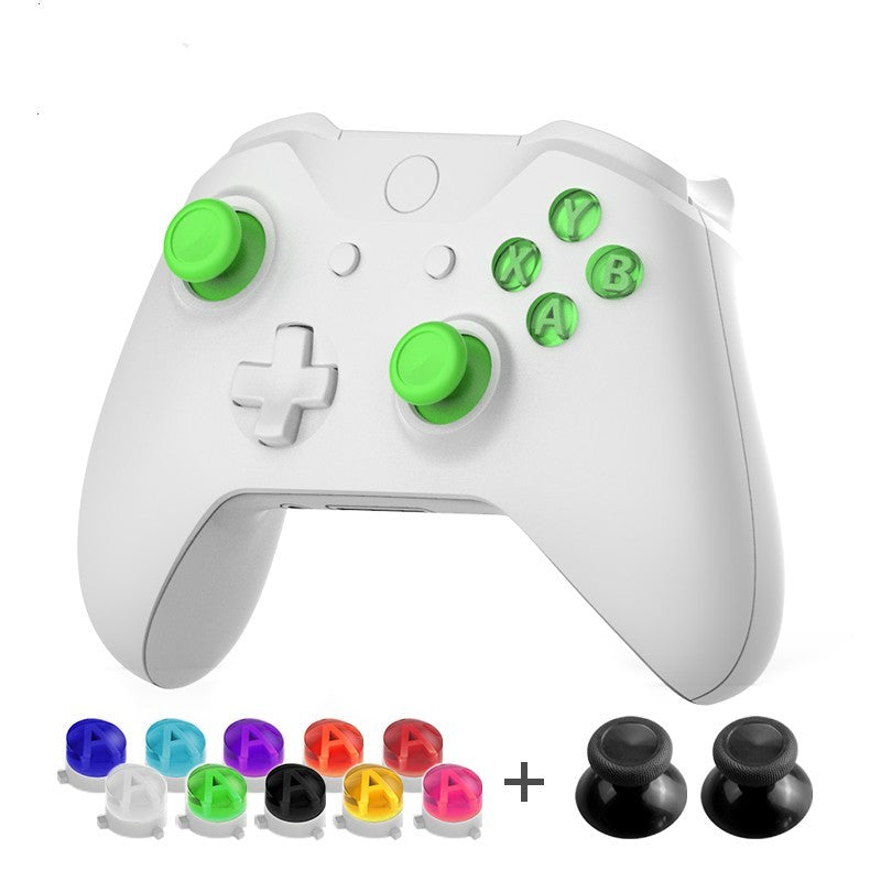 HKM-665235 Gamepad Button Replacement Set for Microsoft XBOX ONE - ABXY & Mushroom Heads in Multiple Colors