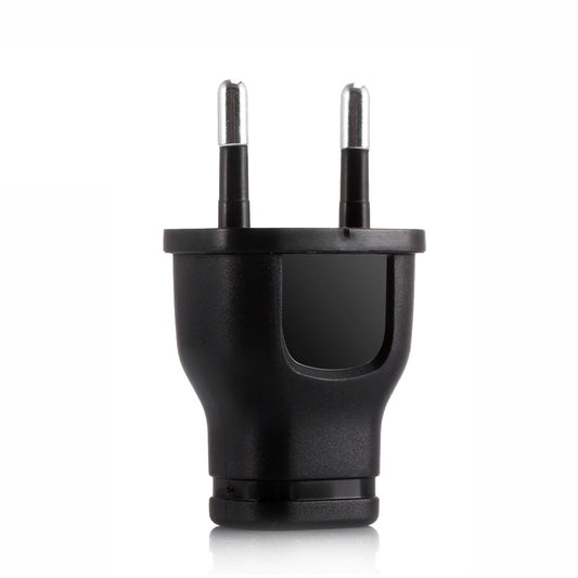 HKM-665235 Single Port USB Travel Charger - USB Black and White, EU & US Compatible, Compact Design