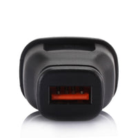 HKM-665235 Single Port USB Travel Charger - USB Black and White, EU & US Compatible, Compact Design