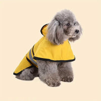 HKM-6652733 Reflective Raincoat Poncho for Big Dogs - Yellow and Blue, Sizes XS to XXXXL